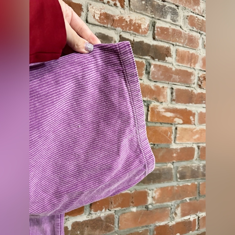BDG High & Wide Corduroy Purple Pants Size 25 - Picture 3 of 10